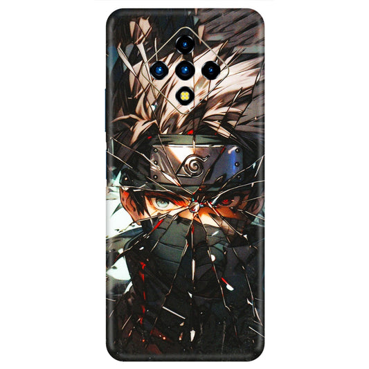 INFINIX Phone Skins (All Models) - Kakashi Shattered Glass Effect - 3D Embossed Finish (L-237) Infinix Zero 8i