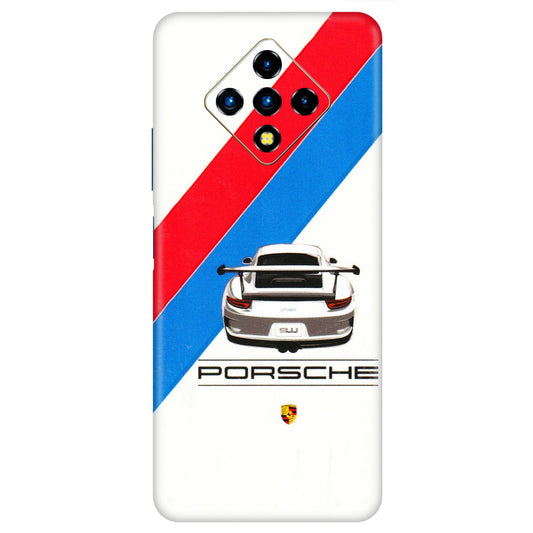 INFINIX Phone Skins (All Models) - Porche Car Sober Logo - 3D Embossed Finish (L-248) Infinix Zero 8i