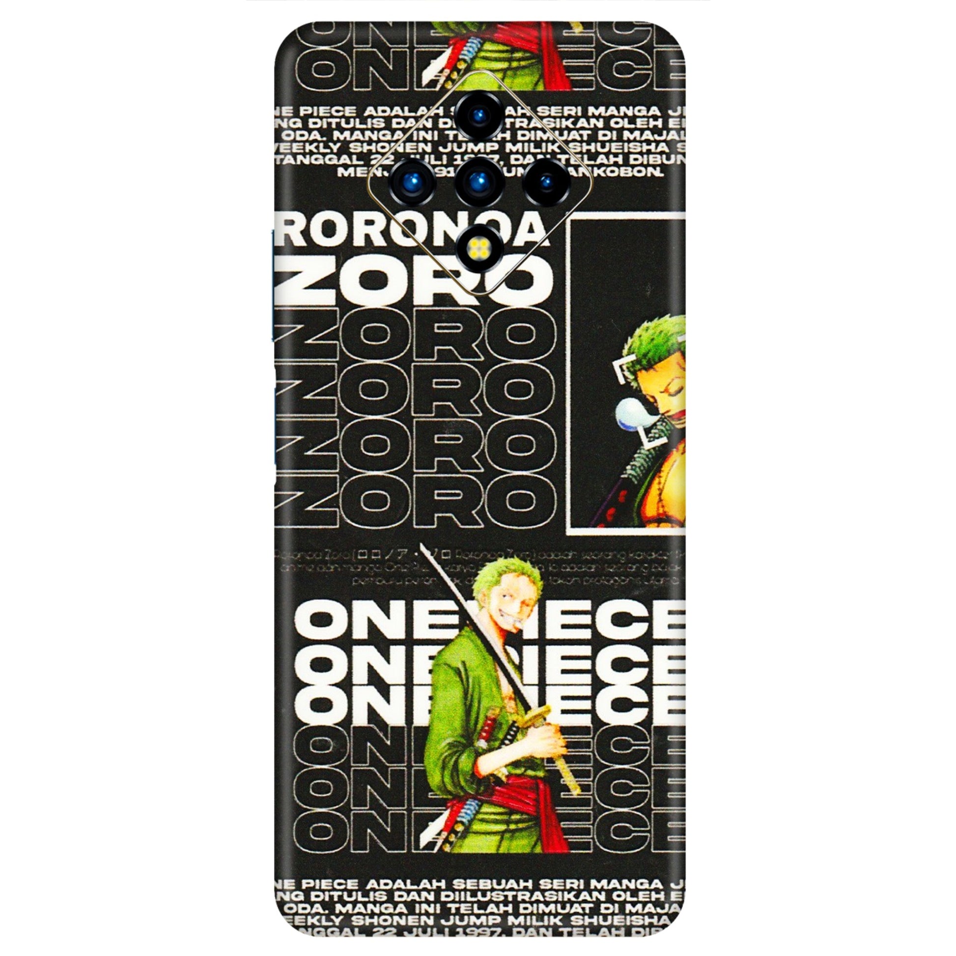INFINIX Phone Skins (All Models) - One Piece Zoro - 3D Embossed Finish (L-250) Infinix Zero 8i