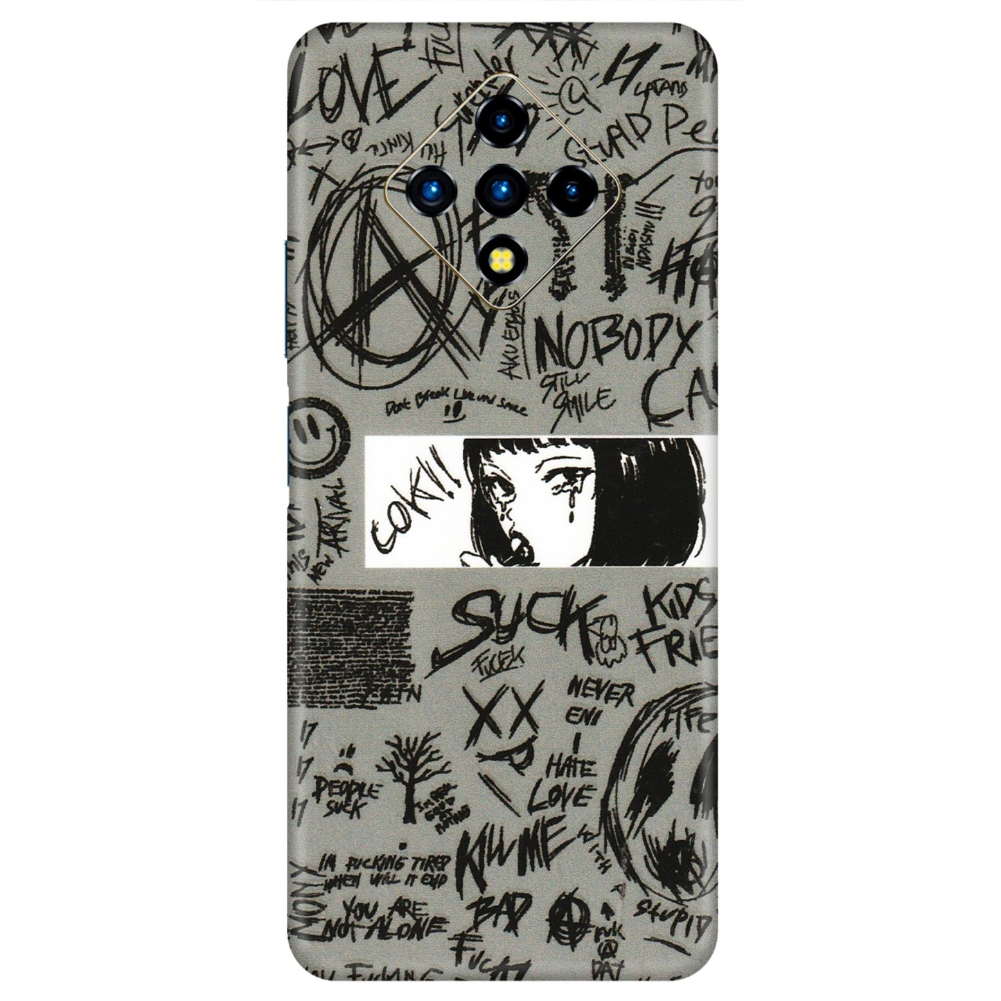 INFINIX Phone Skins (All Models) - Never Have Love Anime - 3D Embossed Finish (L-260) Infinix Zero 8i