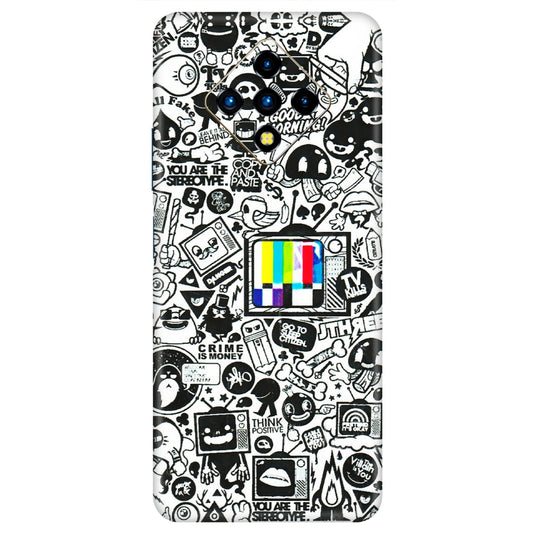 INFINIX Phone Skins (All Models) - Doodles Positive Art - 3D Embossed Finish (L-263) Infinix Zero 8i