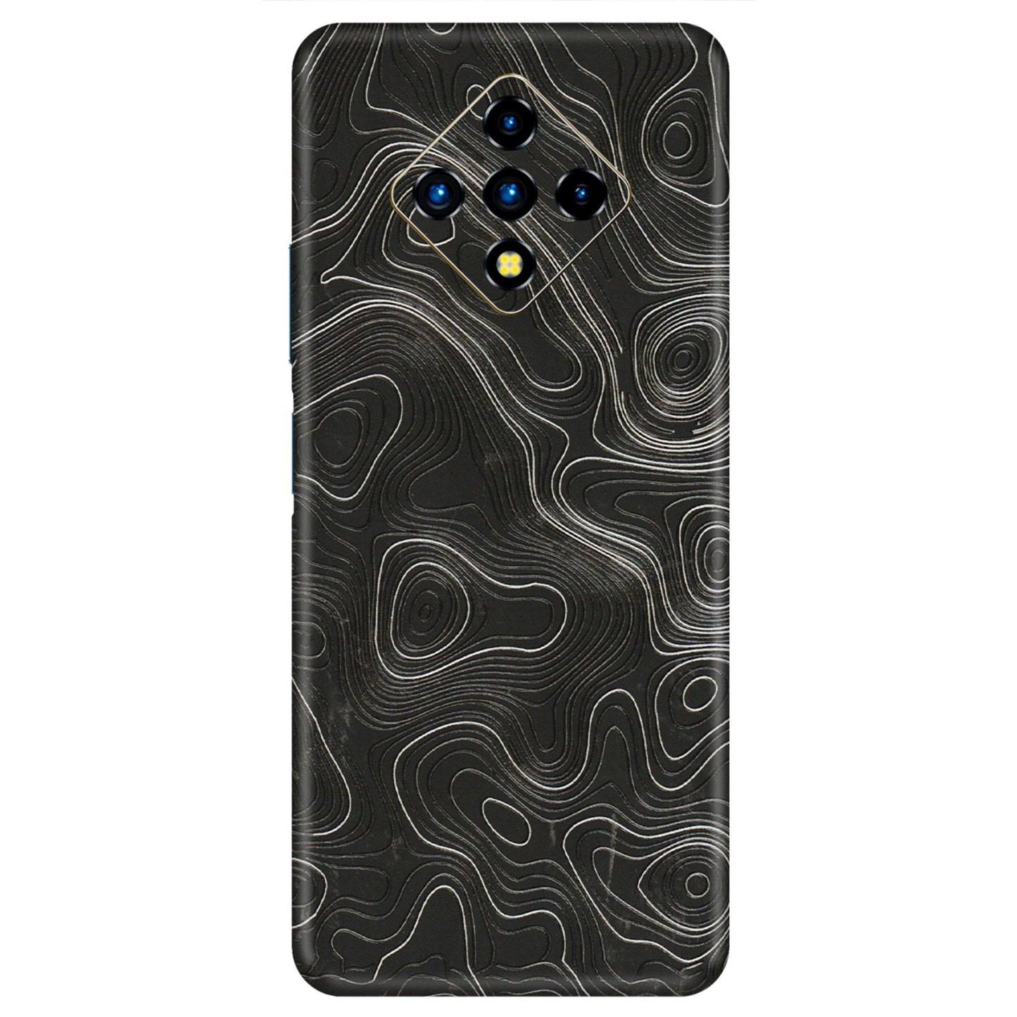 INFINIX Phone Skins (All Models) - Abstract White Line Map - 3D Embossed Finish (L-269) Infinix Zero 8i