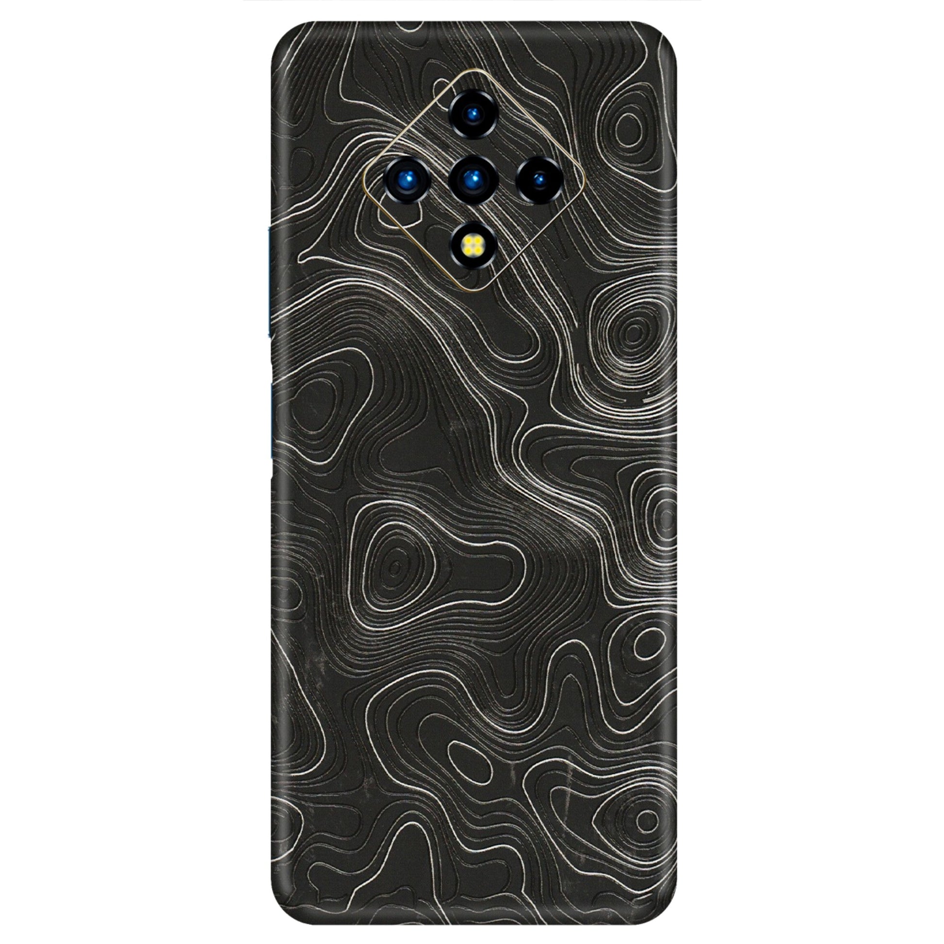 INFINIX Phone Skins (All Models) - Abstract White Line Map - 3D Embossed Finish (L-269) Infinix Zero 8i