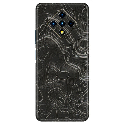 INFINIX Phone Skins (All Models) - Abstract White Line Map - 3D Embossed Finish (L-269) Infinix Zero 8i