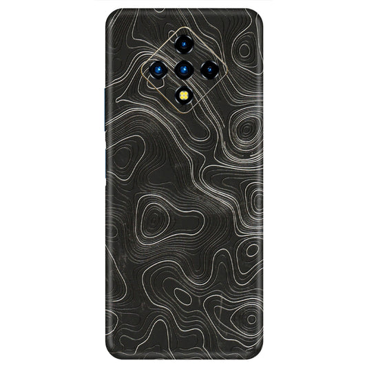 INFINIX Phone Skins (All Models) - Abstract White Line Map - 3D Embossed Finish (L-269) Infinix Zero 8i