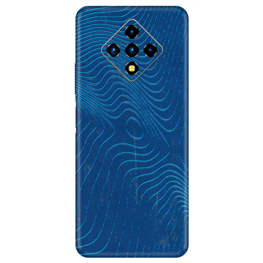 INFINIX Phone Skins (All Models) - Abstract Blue Line Map - 3D Embossed Finish (L-272) Infinix Zero 8i
