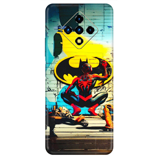 INFINIX Phone Skins (All Models) - New Spiderman Bat Logo - 3D Embossed Finish (L-309) Infinix Zero 8i
