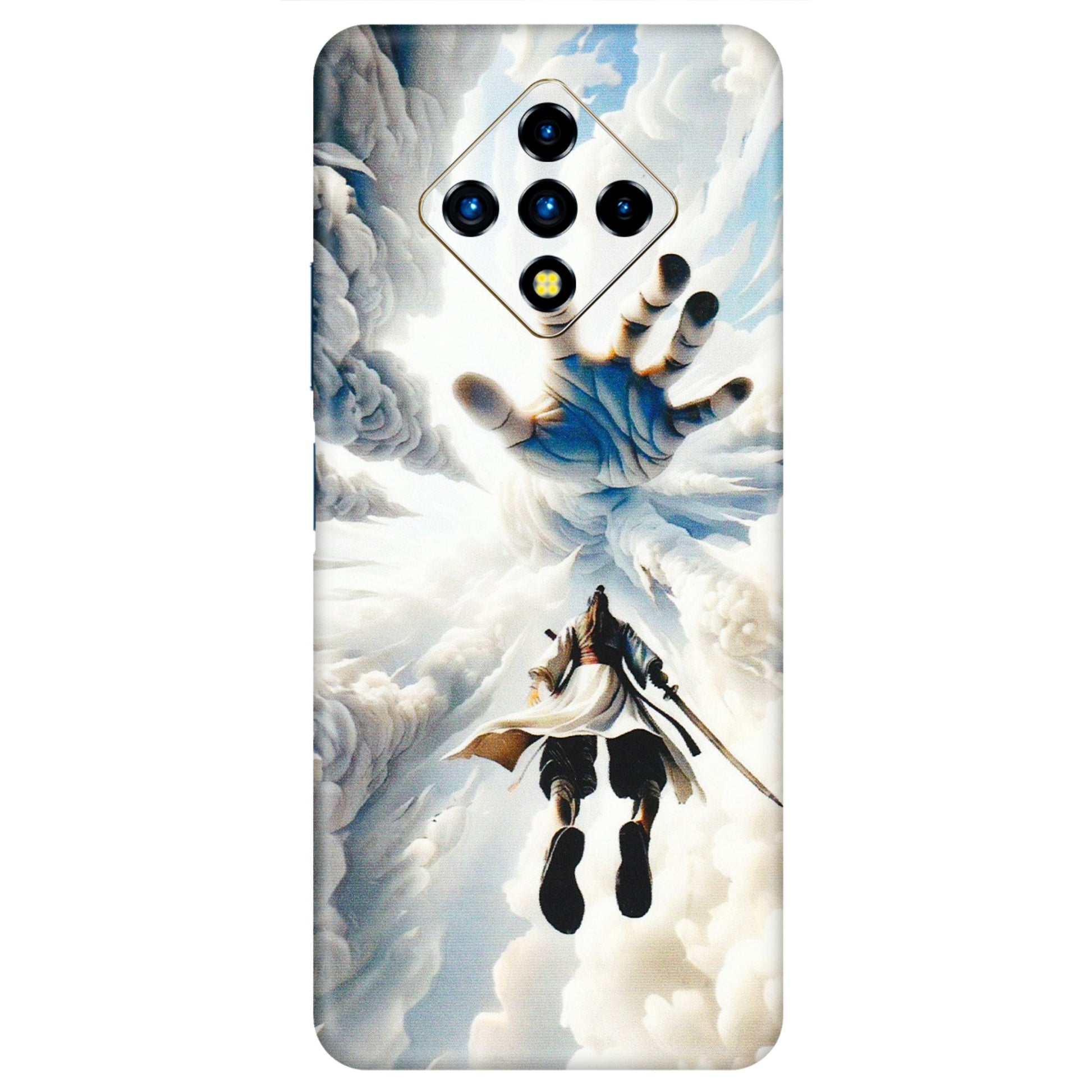 INFINIX Phone Skins (All Models) - Big Hand With Monkey King - 3D Embossed Finish (L-323) Infinix Zero 8i