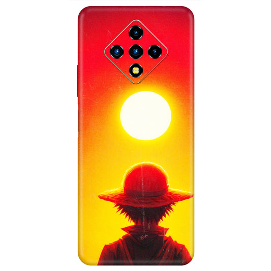 INFINIX Phone Skins (All Models) - Cool Sunset With Monkey D.Luffy Anime - 3D Embossed Finish (L-329) Infinix Zero 8i