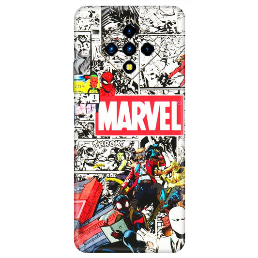 INFINIX Phone Skins (All Models) - Marvel Colorful Comic - 3D Embossed Finish (L-64) Infinix Zero 8i
