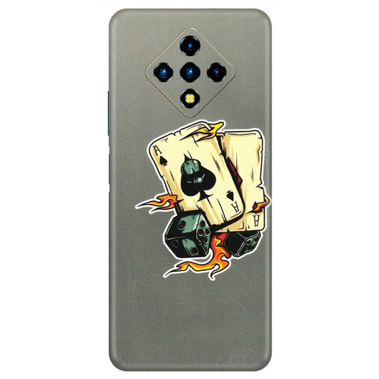 INFINIX Phone Skins (All Models) - Grey Cards Of Ace - 3D Embossed Finish (L-77) Infinix Zero 8i