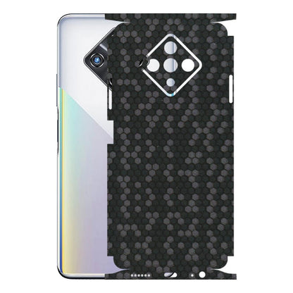 INFINIX Phone Skins (All Models) - Black Grey Honeycomb Sober - 3D Embossed Finish (L-85) Infinix Zero 8i