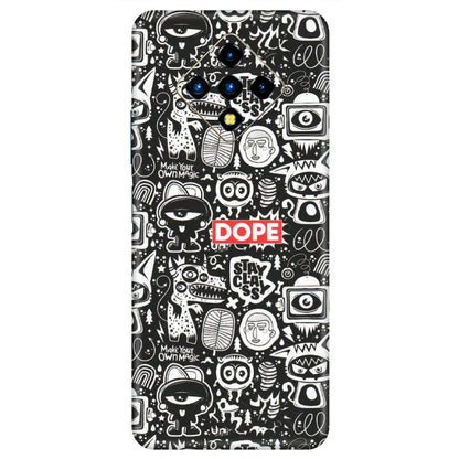 INFINIX Phone Skins (All Models) - Dope Stay Classy Black Doodles - Matte Finish (M-126) Infinix Zero 8i