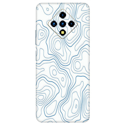 INFINIX Phone Skins (All Models) - Blue And White Swirls - Matte Finish (M-139) Infinix Zero 8i