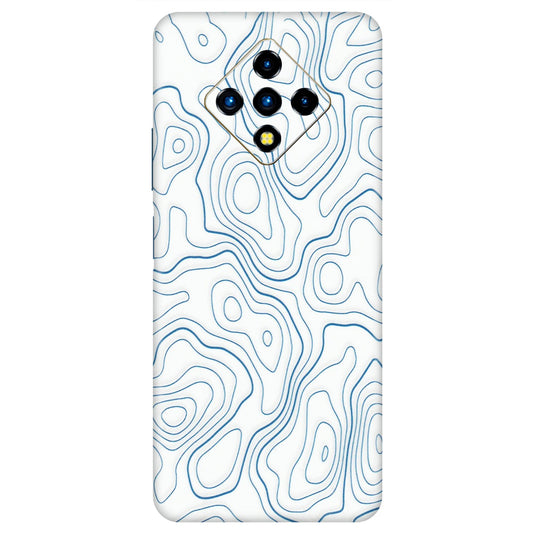 INFINIX Phone Skins (All Models) - Blue And White Swirls - Matte Finish (M-139) Infinix Zero 8i