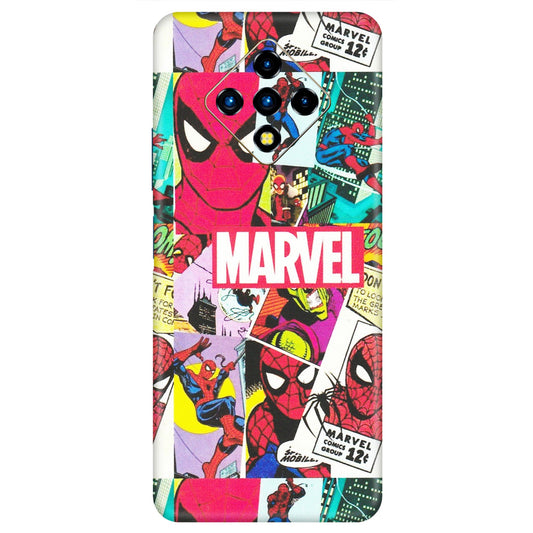 INFINIX Phone Skins (All Models) - Marvel Comic Spiderman Grafitti - Matte Finish (M-72) Infinix Zero 8i