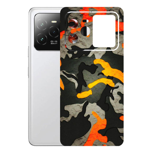 Lava Phone Skins (All Models) - Orange Camouflage - 3D Embossed Finish (L-204) LAVA Agni 3 (5G)