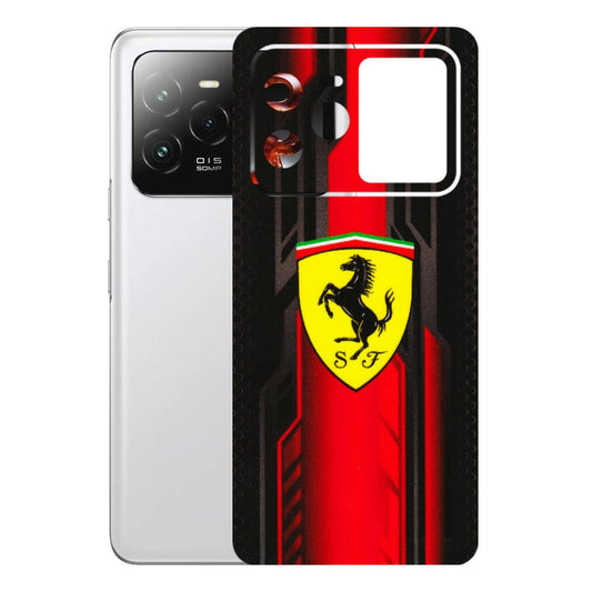 Lava Phone Skins (All Models) - Black Ferrari Logo - 3D Embossed Finish (L-253) LAVA Agni 3 (5G)