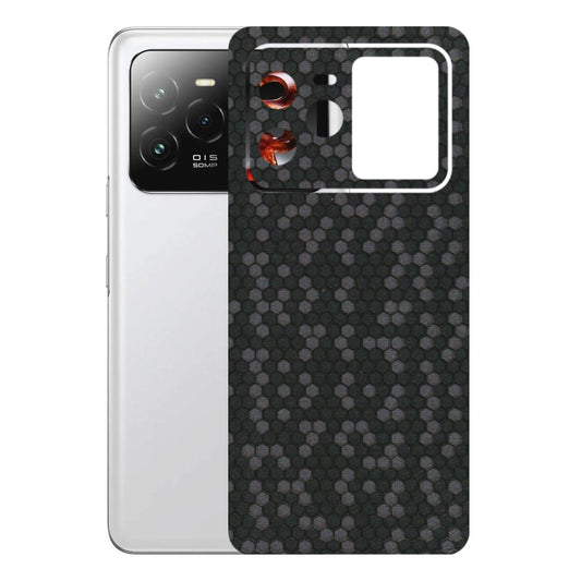 Lava Phone Skins (All Models) - Black Grey Honeycomb Sober - 3D Embossed Finish (L-85) LAVA Agni 3 (5G)