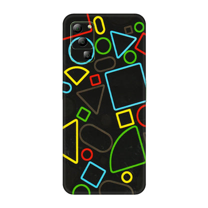 Lava Phone Skins (All Models) - Black Shapes - 3D Embossed Finish (L-131) LAVA Blaze (5G)