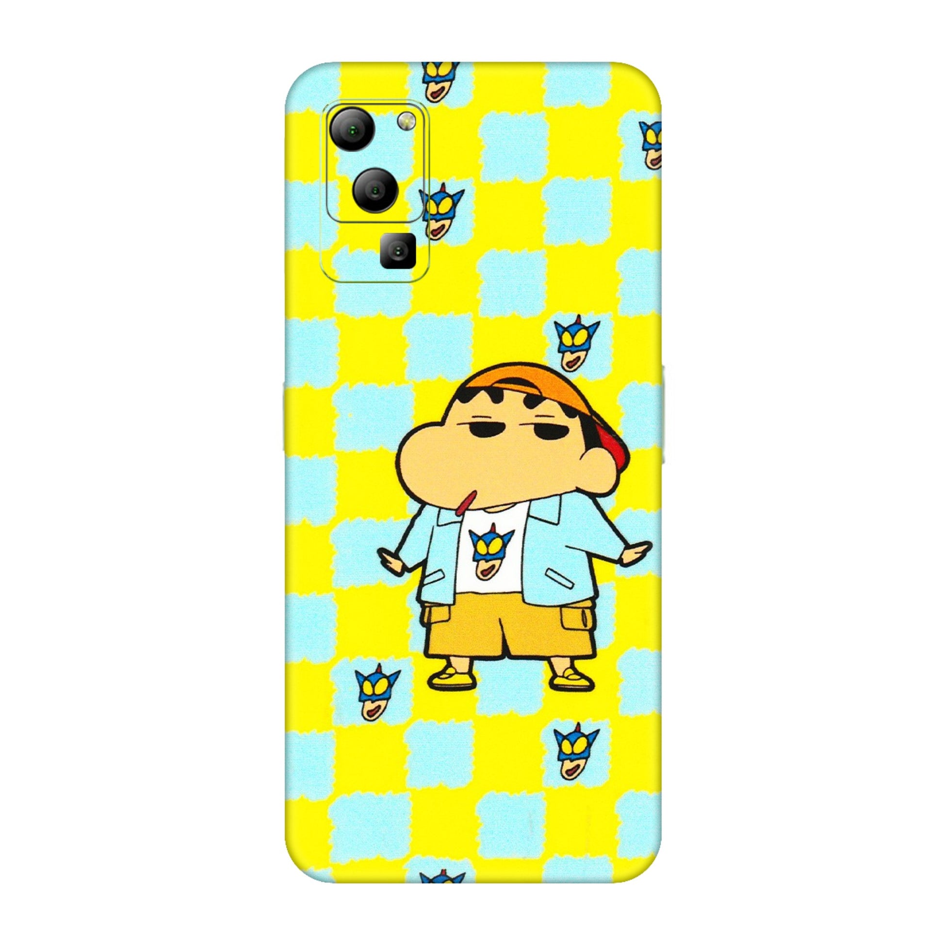 Lava Phone Skins (All Models) - Yellow Blue Shinchan Cute - 3D Embossed Finish (L-221) LAVA Blaze (5G)