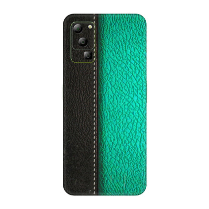 Lava Phone Skins (All Models) - Black Green Dual Leather Stich - 3D Embossed Finish (L-233) LAVA Blaze (5G)