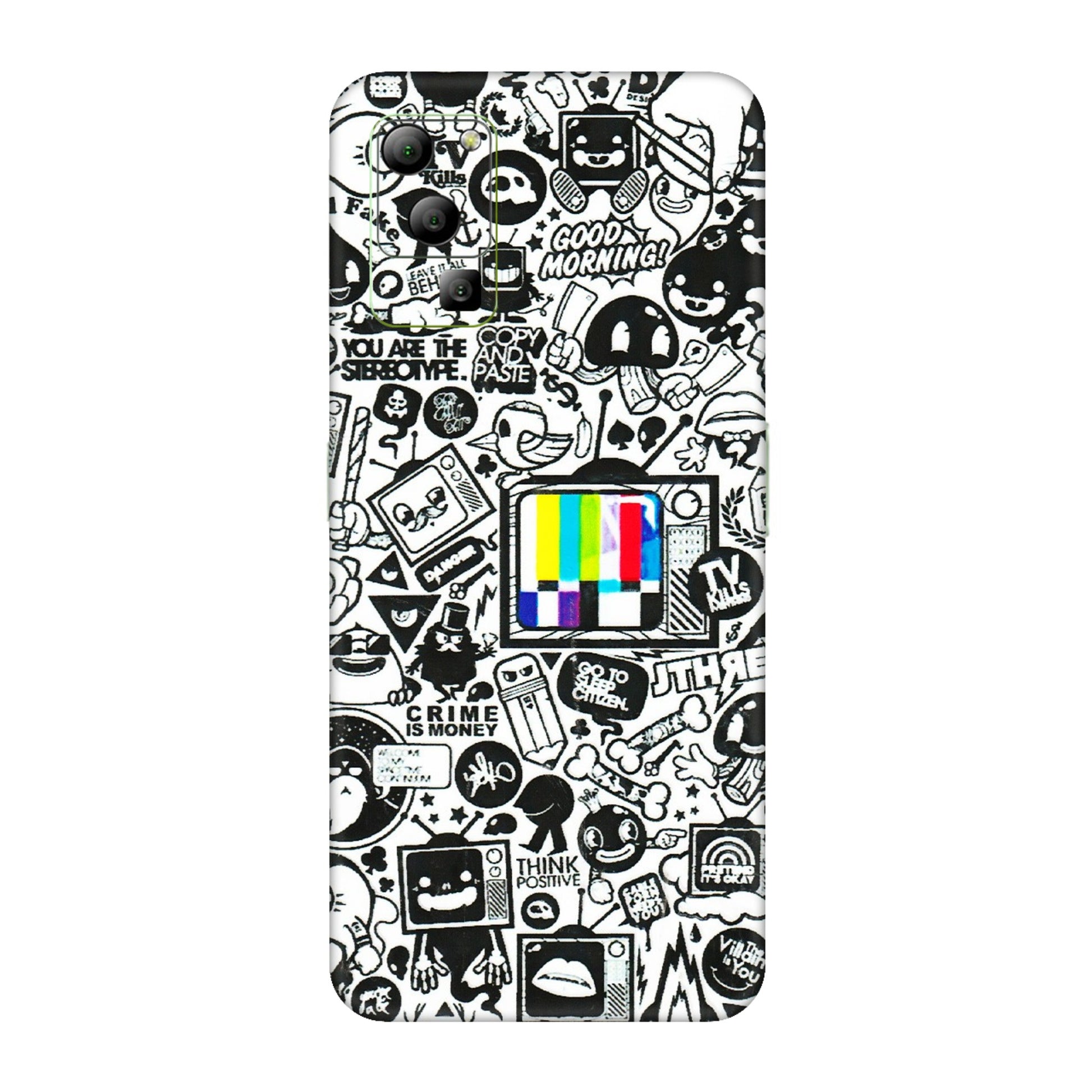 Lava Phone Skins (All Models) - Doodles Positive Art - 3D Embossed Finish (L-263) LAVA Blaze (5G)