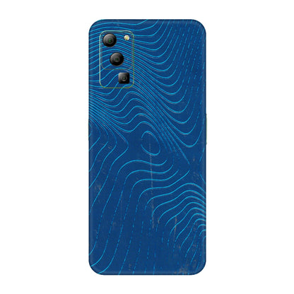 Lava Phone Skins (All Models) - Abstract Blue Line Map - 3D Embossed Finish (L-272) LAVA Blaze (5G)