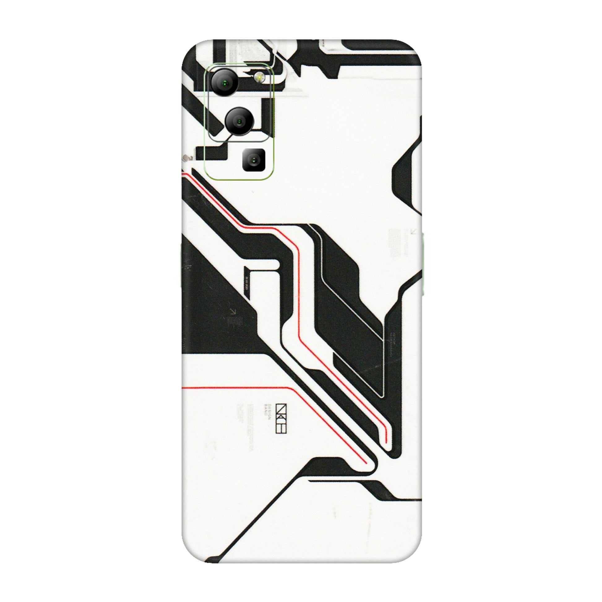 Lava Phone Skins (All Models) - White Techy Logo - 3D Embossed Finish (L-312) LAVA Blaze (5G)