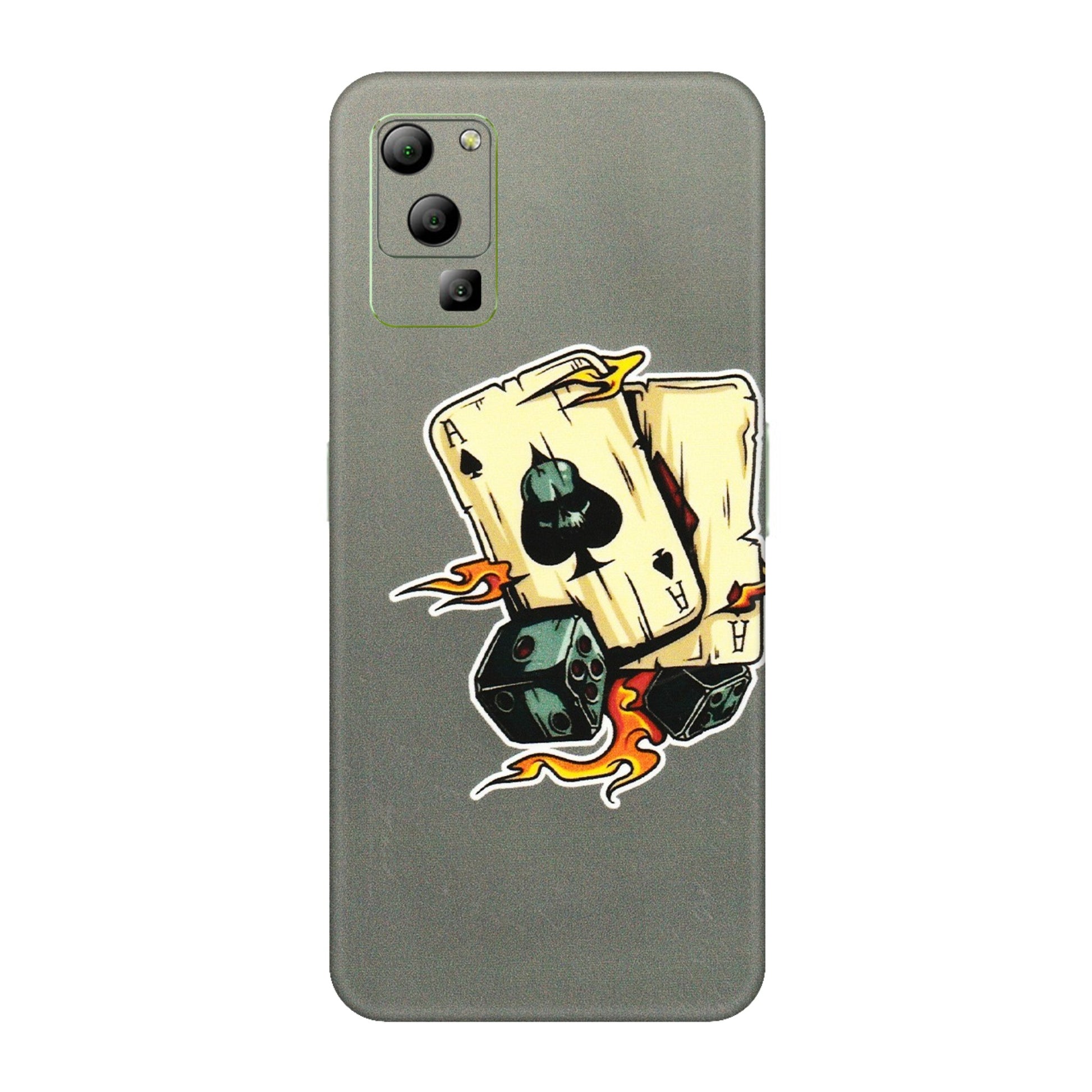 Lava Phone Skins (All Models) - Grey Cards Of Ace - 3D Embossed Finish (L-77) LAVA Blaze (5G)