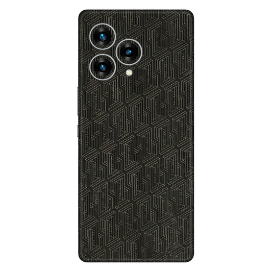 Lava Phone Skins (All Models) - Black Abstract Pattern - 3D Embossed Finish (L-117) LAVA Blaze Curve (5G)