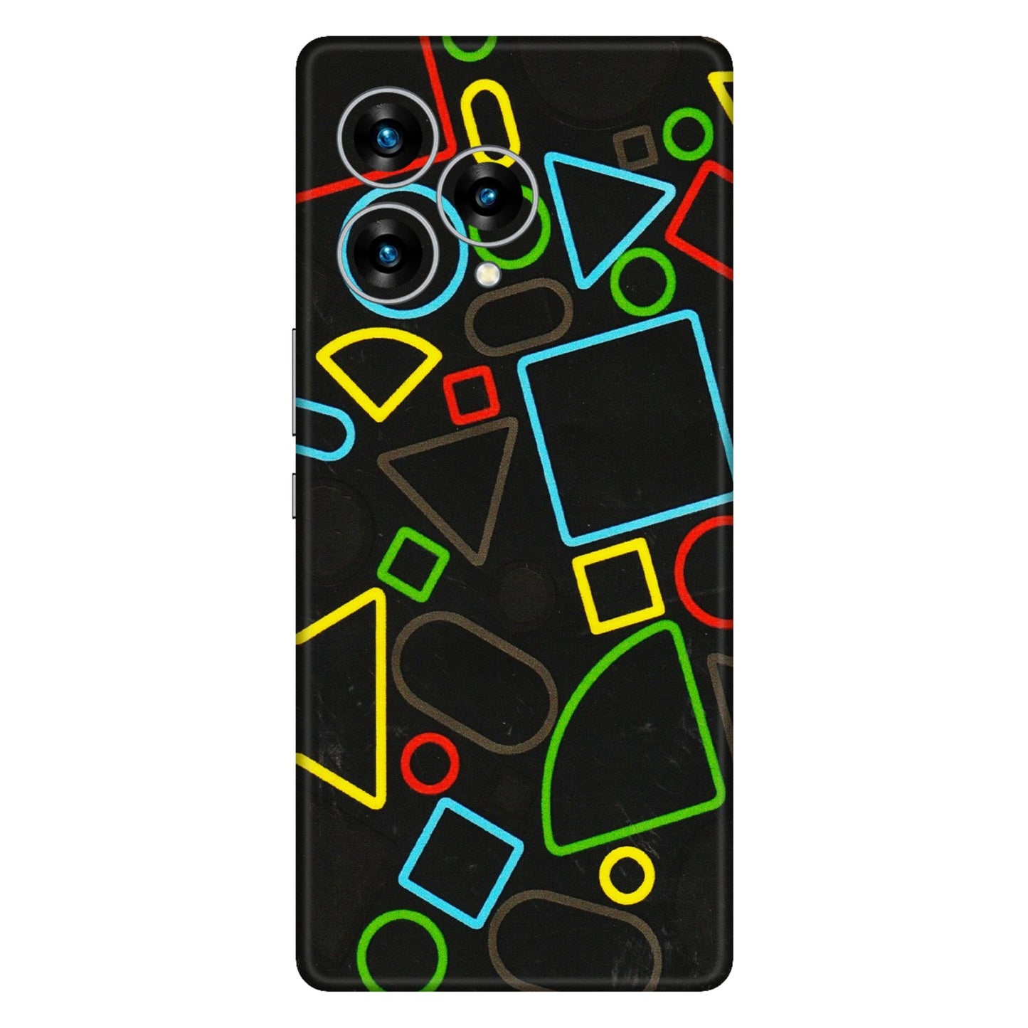 Lava Phone Skins (All Models) - Black Shapes - 3D Embossed Finish (L-131) LAVA Blaze Curve (5G)