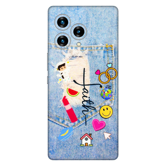 Lava Phone Skins (All Models) - Denim Jeans Pocket - 3D Embossed Finish (L-134) LAVA Blaze Curve (5G)