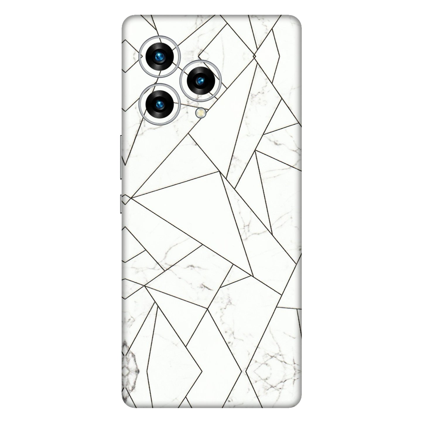 Lava Phone Skins (All Models) - Luxury White Marble Effect - 3D Embossed Finish (L-168) LAVA Blaze Curve (5G)
