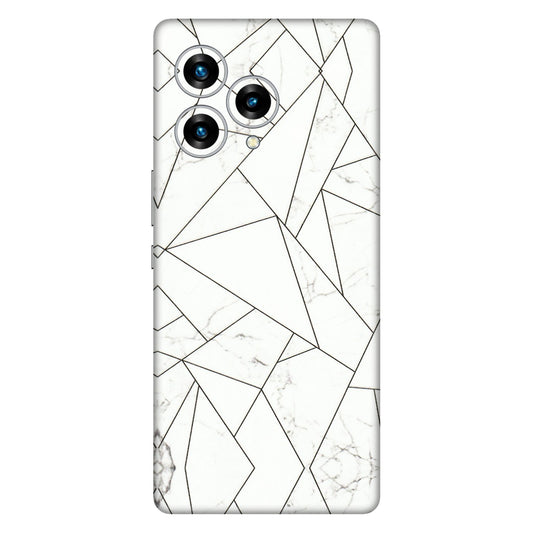 Lava Phone Skins (All Models) - Luxury White Marble Effect - 3D Embossed Finish (L-168) LAVA Blaze Curve (5G)