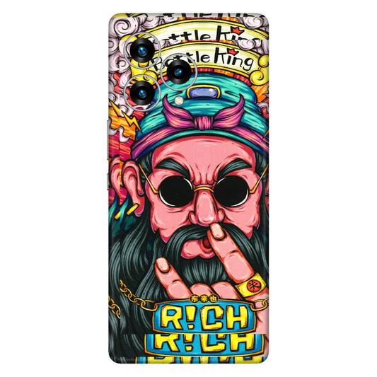 Lava Phone Skins (All Models) - Battle King Dude Face - 3D Embossed Finish (L-178) LAVA Blaze Curve (5G)