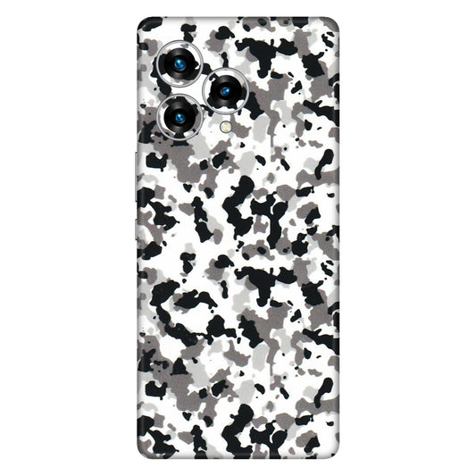 Lava Phone Skins (All Models) - White Black Camouflage - 3D Embossed Finish (L-18) LAVA Blaze Curve (5G)