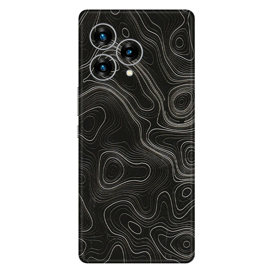 Lava Phone Skins (All Models) - Black Swirl - 3D Embossed Finish (L-196) LAVA Blaze Curve (5G)