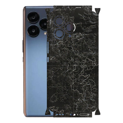 Lava Phone Skins (All Models) - Black map Texture - 3D Embossed Finish (L-201) LAVA Blaze Curve (5G)
