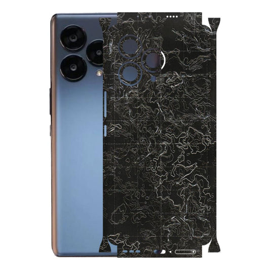 Lava Phone Skins (All Models) - Black map Texture - 3D Embossed Finish (L-201) LAVA Blaze Curve (5G)