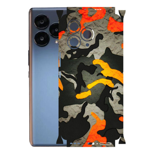 Lava Phone Skins (All Models) - Orange Camouflage - 3D Embossed Finish (L-204) LAVA Blaze Curve (5G)