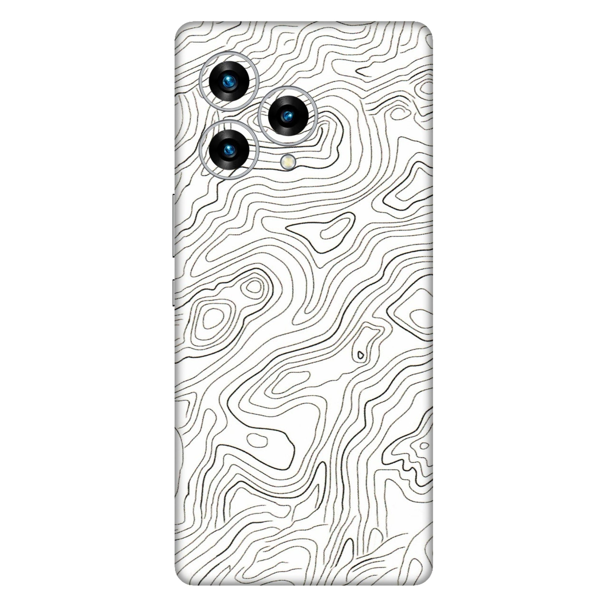 Lava Phone Skins (All Models) - White Black Swirls - 3D Embossed Finish (L-219) LAVA Blaze Curve (5G)