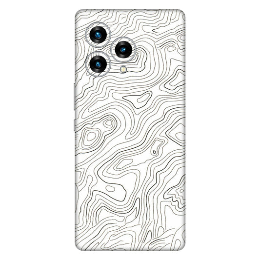 Lava Phone Skins (All Models) - White Black Swirls - 3D Embossed Finish (L-219) LAVA Blaze Curve (5G)