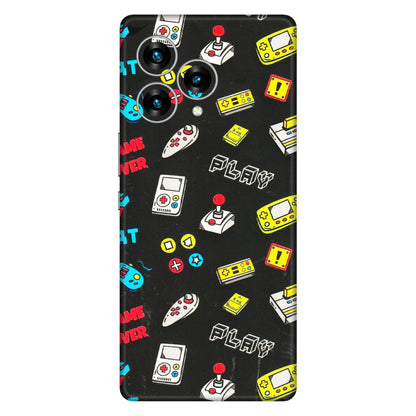 Lava Phone Skins (All Models) - Gaming Doodles - 3D Embossed Finish (L-224) LAVA Blaze Curve (5G)