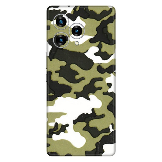 Lava Phone Skins (All Models) - Camouflages White And Green - 3D Embossed Finish (L-243) LAVA Blaze Curve (5G)