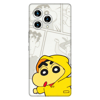 Lava Phone Skins (All Models) - Yellow Shinchan Comic - 3D Embossed Finish (L-246) LAVA Blaze Curve (5G)