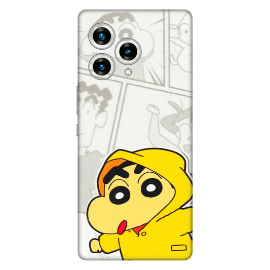 Lava Phone Skins (All Models) - Yellow Shinchan Comic - 3D Embossed Finish (L-246) LAVA Blaze Curve (5G)