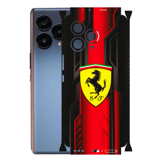 Lava Phone Skins (All Models) - Black Ferrari Logo - 3D Embossed Finish (L-253) LAVA Blaze Curve (5G)