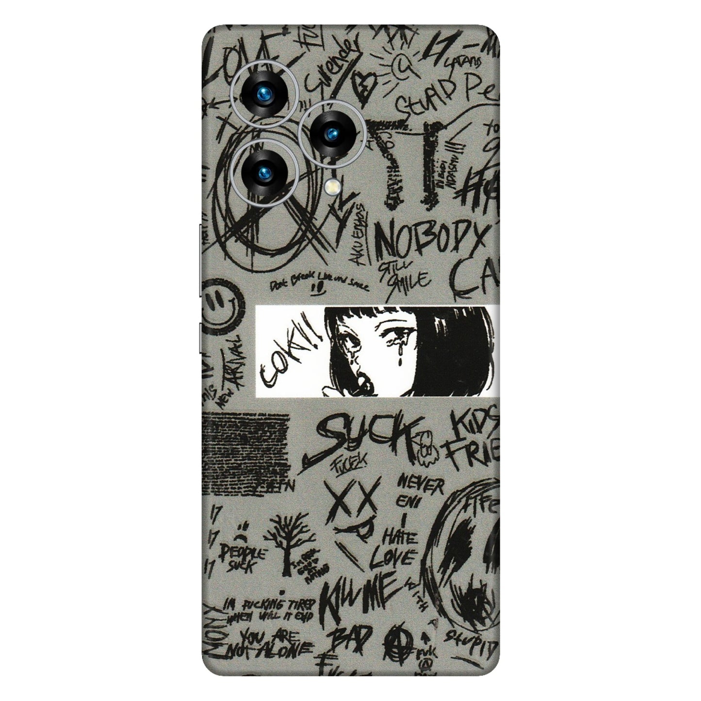 Lava Phone Skins (All Models) - Never Have Love Anime - 3D Embossed Finish (L-260) LAVA Blaze Curve (5G)