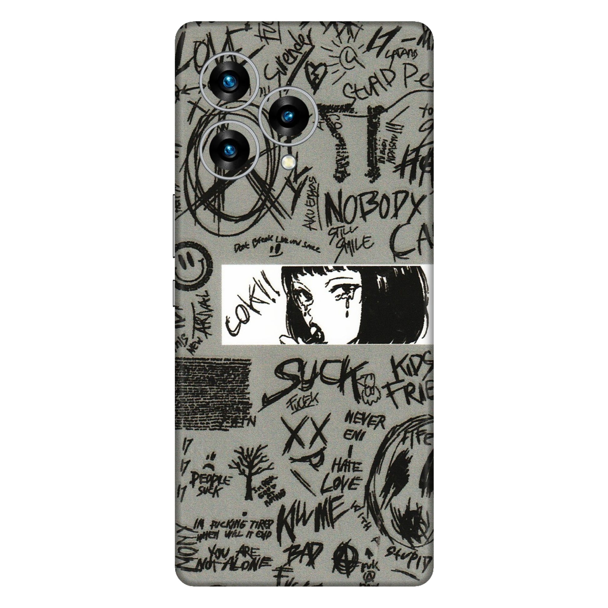 Lava Phone Skins (All Models) - Never Have Love Anime - 3D Embossed Finish (L-260) LAVA Blaze Curve (5G)